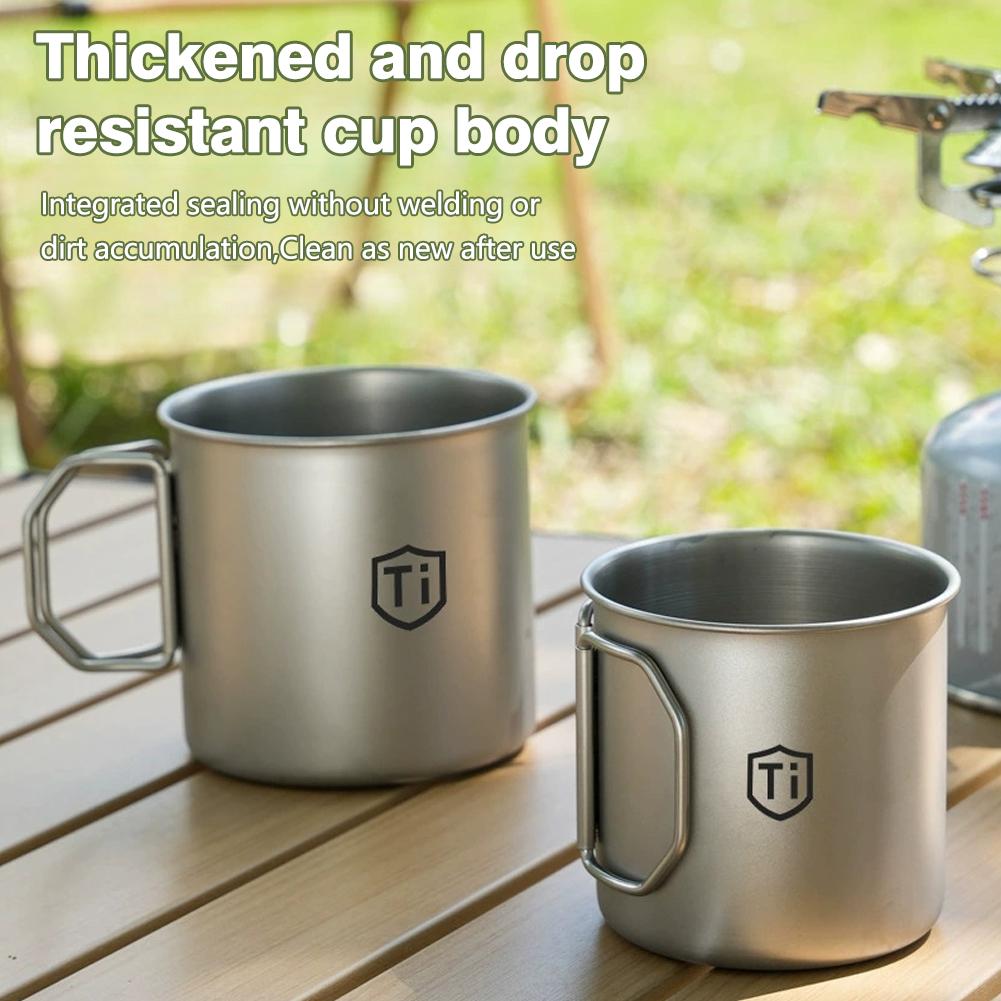 Quechua Camping Cooking Set - Camping Mug Titanium Cup Tourist Tableware