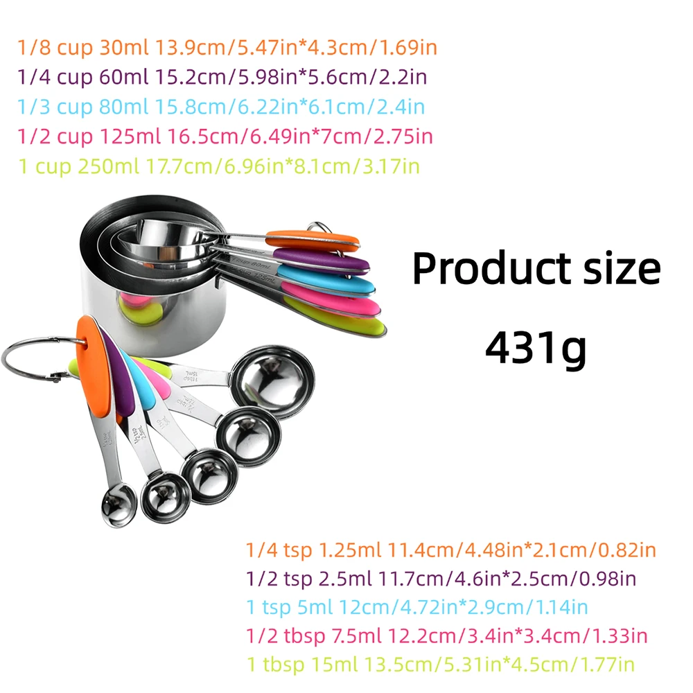 5/10Pcs Stainless Steel Measur - Camping Cooking Pan Set review and price