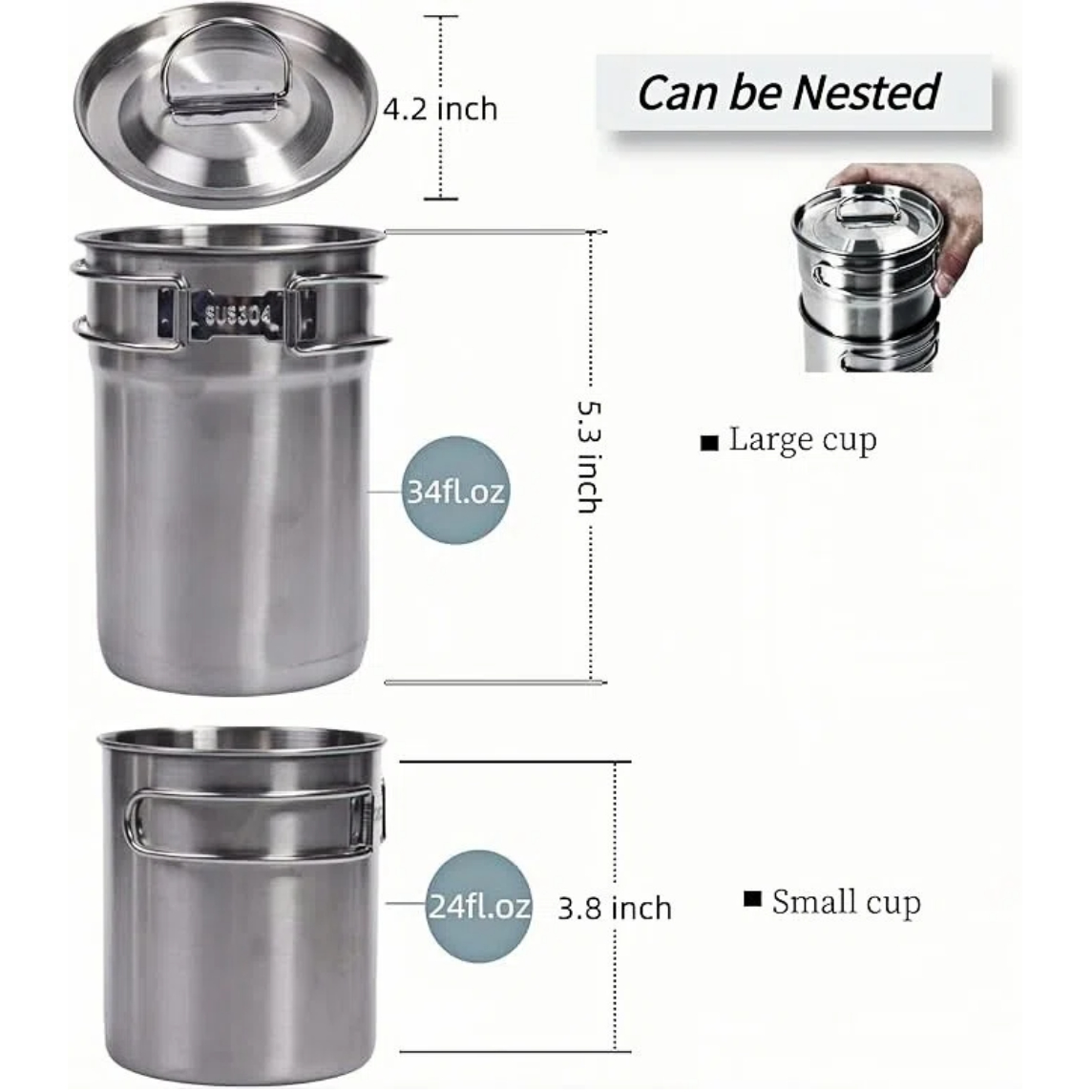 Foldable Camping Cups Mugs Cam - Camping Cooking Pan Set review and price
