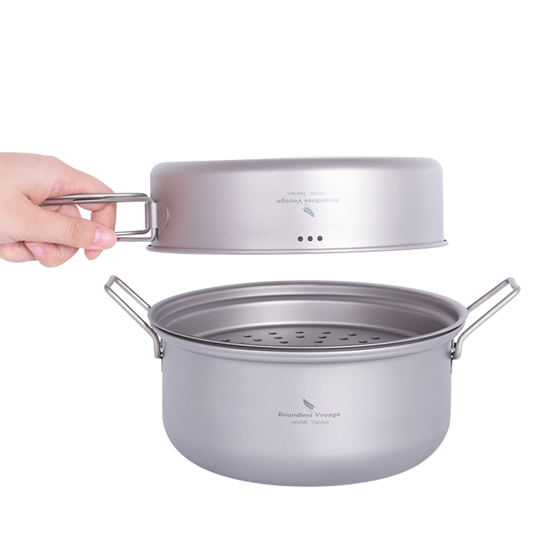 Boundless Voyage Titanium Stea - Camping Cooking Pan Set review and price