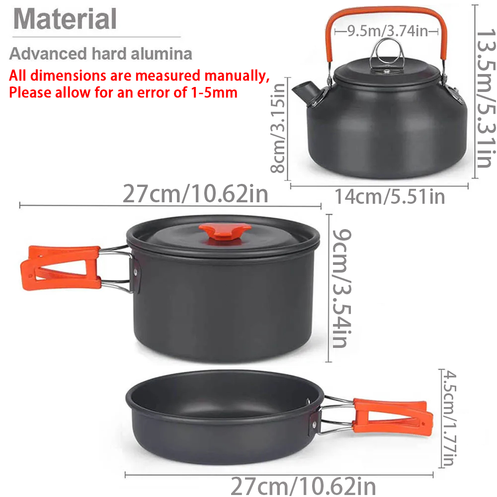 1pcs/1set Camping Cookware Kit - Camping Cooking Pan Set review and price