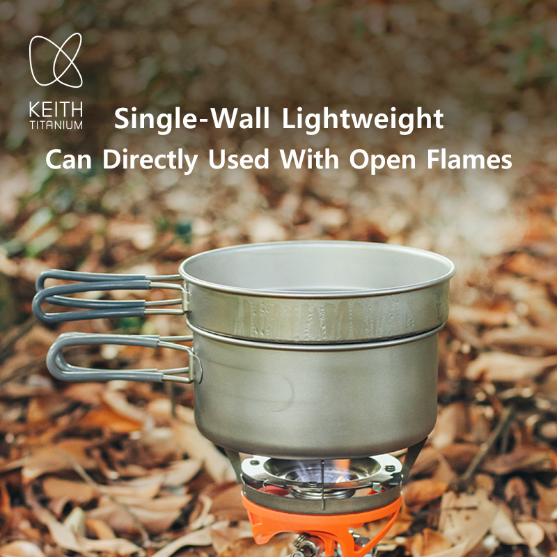 KEITH Pure Titanium 2-Piece Co - Camping Cooking Pan Set review and price