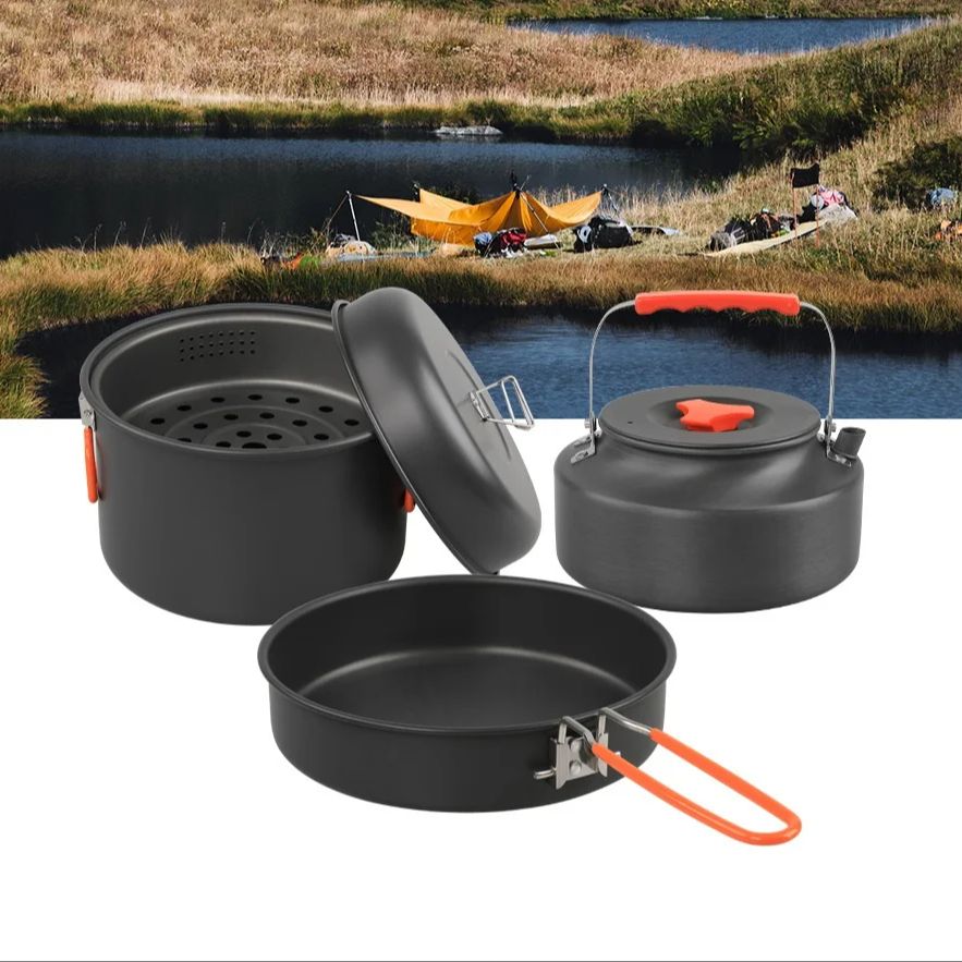 Outdoor Cookware Set Camping C - Camping Cooking Pan Set review and price