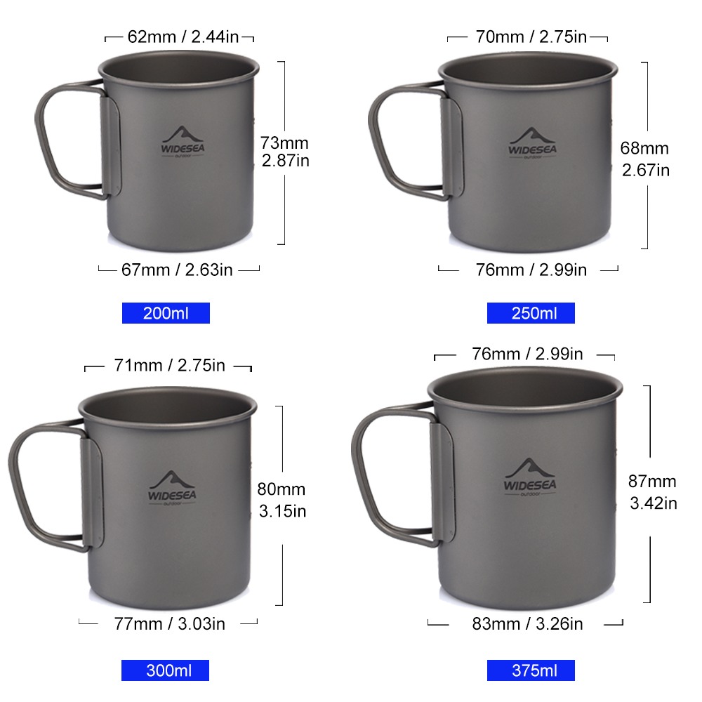 Widesea Camping Mug Titanium C - Quechua Camping Cooking Set review and price