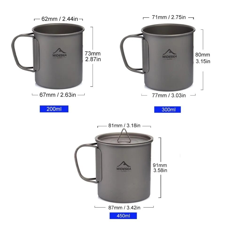 Widesea Camping Mug Titanium C - Quechua Camping Cooking Set review and price
