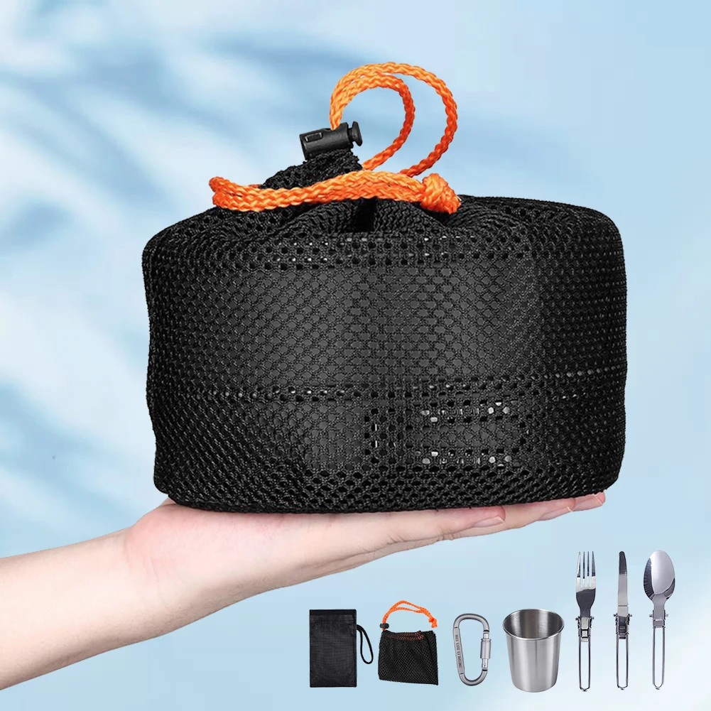 Camping Cookware Kit Kettle Po - Camping Cooking Pan Set review and price